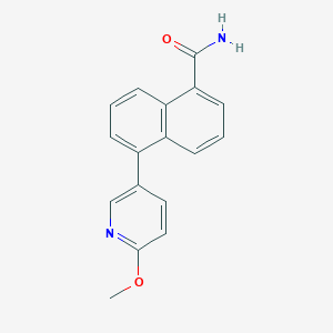 molecular formula C17H14N2O2 B5943291 5-(6-methoxypyridin-3-yl)-1-naphthamide 