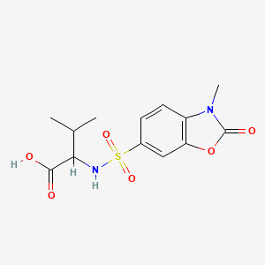 molecular formula C13H16N2O6S B5943490 N-[(3-methyl-2-oxo-2,3-dihydro-1,3-benzoxazol-6-yl)sulfonyl]valine 