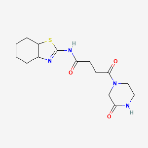molecular formula C15H22N4O3S B5943507 N-(3a,4,5,6,7,7a-hexahydro-1,3-benzothiazol-2-yl)-4-oxo-4-(3-oxo-1-piperazinyl)butanamide 