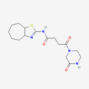 molecular formula C16H24N4O3S B5943513 N-(4,5,6,7,8,8a-hexahydro-3aH-cyclohepta[d][1,3]thiazol-2-yl)-4-oxo-4-(3-oxo-1-piperazinyl)butanamide 