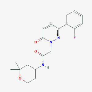 molecular formula C19H22FN3O3 B5943530 N-(2,2-dimethyltetrahydro-2H-pyran-4-yl)-2-[3-(2-fluorophenyl)-6-oxopyridazin-1(6H)-yl]acetamide 
