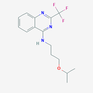 molecular formula C15H18F3N3O B5943539 N-(3-isopropoxypropyl)-2-(trifluoromethyl)-4-quinazolinamine 