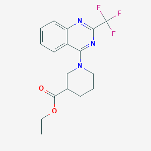 molecular formula C17H18F3N3O2 B5943562 Ethyl 1-(2-(trifluoromethyl)quinazolin-4-yl)piperidine-3-carboxylate 