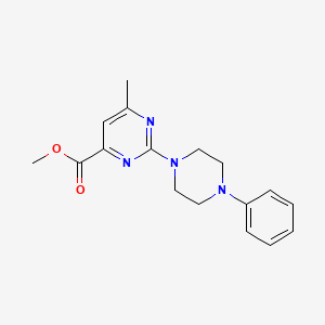 molecular formula C17H20N4O2 B5943584 Methyl 6-methyl-2-(4-phenylpiperazin-1-yl)pyrimidine-4-carboxylate 