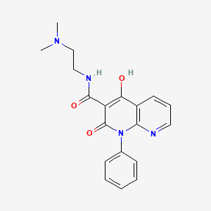 1,8-Naphthyridine-3-carboxamide, 1,2-dihydro-N-(2-(dimethylamino)ethyl)-4-hydroxy-2-oxo-1-phenyl-