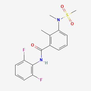 molecular formula C16H16F2N2O3S B5943805 N-(2,6-difluorophenyl)-2-methyl-3-[methyl(methylsulfonyl)amino]benzamide 