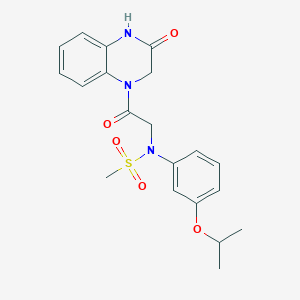 molecular formula C20H23N3O5S B5943856 N-(3-isopropoxyphenyl)-N-[2-oxo-2-(3-oxo-3,4-dihydro-1(2H)-quinoxalinyl)ethyl]methanesulfonamide 