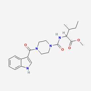 molecular formula C21H28N4O4 B5943883 methyl N-{[4-(1H-indol-3-ylcarbonyl)-1-piperazinyl]carbonyl}isoleucinate 
