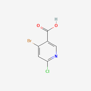 molecular formula C6H3BrClNO2 B594395 4-Bromo-6-chloronicotinic acid CAS No. 1256834-13-5