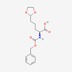 molecular formula C16H21NO6 B594396 Cbz-L-allysine ethylene acetal CAS No. 852822-01-6