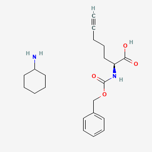 molecular formula C21H30N2O4 B594397 Cbz-L-bishomopropargylglycine CHA salt CAS No. 1234692-68-2