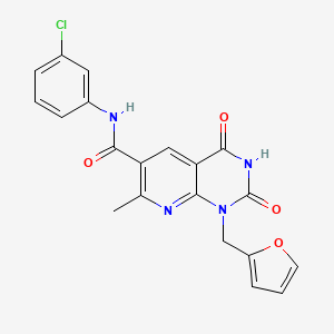 molecular formula C20H15ClN4O4 B5944018 N-(3-CHLOROPHENYL)-1-[(FURAN-2-YL)METHYL]-7-METHYL-2,4-DIOXO-1H,2H,3H,4H-PYRIDO[2,3-D]PYRIMIDINE-6-CARBOXAMIDE 
