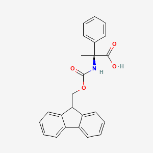 molecular formula C24H21NO4 B594402 (S)-Fmoc-alpha-methyl-phenylglycine CAS No. 881921-11-5