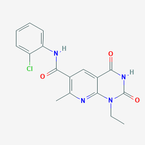 molecular formula C17H15ClN4O3 B5944041 N-(2-chlorophenyl)-1-ethyl-7-methyl-2,4-dioxo-1,2,3,4-tetrahydropyrido[2,3-d]pyrimidine-6-carboxamide 