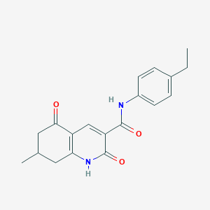 molecular formula C19H20N2O3 B5944061 N-(4-ethylphenyl)-7-methyl-2,5-dioxo-1,2,5,6,7,8-hexahydroquinoline-3-carboxamide 