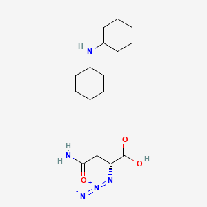 (2R)-4-amino-2-azido-4-oxobutanoic acid;N-cyclohexylcyclohexanamine