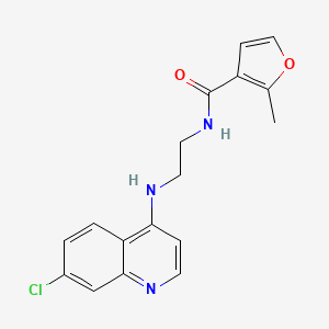 molecular formula C17H16ClN3O2 B5944108 N-{2-[(7-chloro-4-quinolinyl)amino]ethyl}-2-methyl-3-furamide 