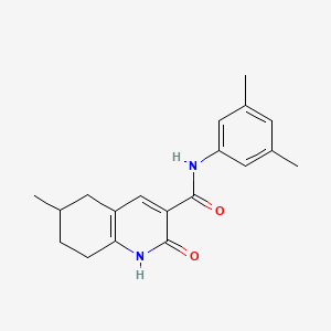 molecular formula C19H22N2O2 B5944112 N-(3,5-dimethylphenyl)-6-methyl-2-oxo-1,2,5,6,7,8-hexahydro-3-quinolinecarboxamide 