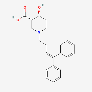 (3S,4R)-1-(4,4-diphenylbut-3-enyl)-4-hydroxypiperidine-3-carboxylic acid