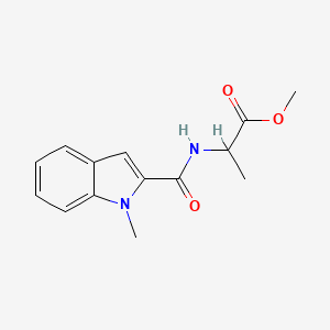 molecular formula C14H16N2O3 B5944187 methyl N-[(1-methyl-1H-indol-2-yl)carbonyl]alaninate 