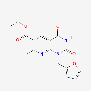 molecular formula C17H17N3O5 B5944238 isopropyl 1-(2-furylmethyl)-7-methyl-2,4-dioxo-1,2,3,4-tetrahydropyrido[2,3-d]pyrimidine-6-carboxylate 