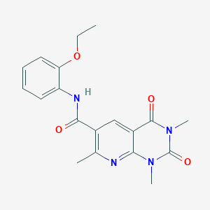 molecular formula C19H20N4O4 B5944337 N-(2-ethoxyphenyl)-1,3,7-trimethyl-2,4-dioxopyrido[2,3-d]pyrimidine-6-carboxamide 