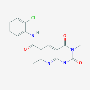 molecular formula C17H15ClN4O3 B5944351 N-(2-chlorophenyl)-1,3,7-trimethyl-2,4-dioxo-1,2,3,4-tetrahydropyrido[2,3-d]pyrimidine-6-carboxamide 