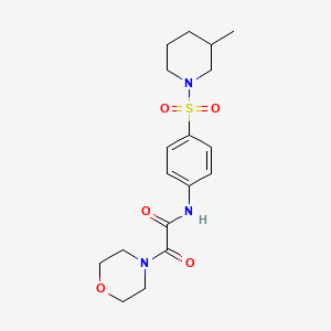 molecular formula C18H25N3O5S B5944397 N-{4-[(3-METHYLPIPERIDINO)SULFONYL]PHENYL}-2-MORPHOLINO-2-OXOACETAMIDE 