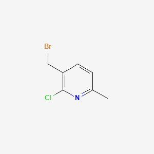 molecular formula C7H7BrClN B594441 3-(broMoMethyl)-2-chloro-6-Methylpyridine CAS No. 1227574-84-6