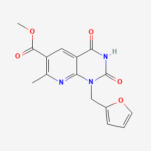 molecular formula C15H13N3O5 B5944438 Methyl 1-(furan-2-ylmethyl)-4-hydroxy-7-methyl-2-oxo-1,2-dihydropyrido[2,3-d]pyrimidine-6-carboxylate 
