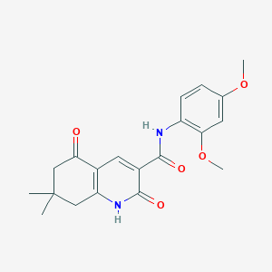 molecular formula C20H22N2O5 B5944475 N-(2,4-dimethoxyphenyl)-7,7-dimethyl-2,5-dioxo-6,8-dihydro-1H-quinoline-3-carboxamide 