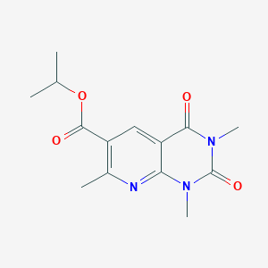 molecular formula C14H17N3O4 B5944488 isopropyl 1,3,7-trimethyl-2,4-dioxo-1,2,3,4-tetrahydropyrido[2,3-d]pyrimidine-6-carboxylate 