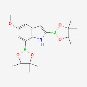 5-methoxy-2,7-bis(4,4,5,5-tetramethyl-1,3,2-dioxaborolan-2-yl)-1H-indole