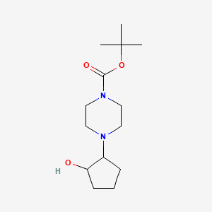 molecular formula C14H26N2O3 B594456 Tert-butyl 4-(2-hydroxycyclopentyl)piperazine-1-carboxylate CAS No. 1267023-34-6
