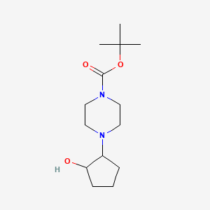 molecular formula C14H26N2O3 B594456 1-Boc-4-(2-hydroxycyclopentyl)piperazine CAS No. 1267023-34-6