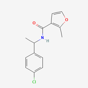 molecular formula C14H14ClNO2 B5944592 N-[1-(4-chlorophenyl)ethyl]-2-methyl-3-furamide 