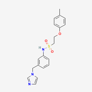 molecular formula C19H21N3O3S B5944615 N-[3-(1H-imidazol-1-ylmethyl)phenyl]-2-(4-methylphenoxy)ethanesulfonamide 