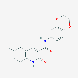 molecular formula C19H20N2O4 B5944629 N-(2,3-dihydro-1,4-benzodioxin-6-yl)-6-methyl-2-oxo-1,2,5,6,7,8-hexahydro-3-quinolinecarboxamide 
