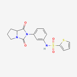 molecular formula C16H15N3O4S2 B5944675 N-[3-(1,3-dioxotetrahydro-1H-pyrrolo[1,2-c]imidazol-2(3H)-yl)phenyl]-2-thiophenesulfonamide 