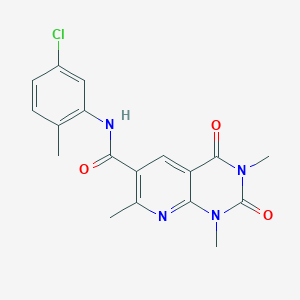 molecular formula C18H17ClN4O3 B5944697 N-(5-chloro-2-methylphenyl)-1,3,7-trimethyl-2,4-dioxopyrido[2,3-d]pyrimidine-6-carboxamide 