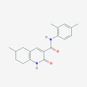 molecular formula C19H22N2O2 B5944744 N-(2,4-dimethylphenyl)-6-methyl-2-oxo-5,6,7,8-tetrahydro-1H-quinoline-3-carboxamide 