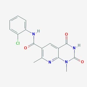 molecular formula C16H13ClN4O3 B5944799 N-(2-chlorophenyl)-1,7-dimethyl-2,4-dioxo-1,2,3,4-tetrahydropyrido[2,3-d]pyrimidine-6-carboxamide 