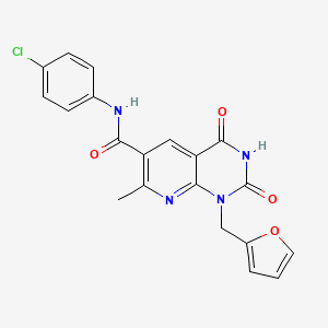molecular formula C20H15ClN4O4 B5944838 N~6~-(4-chlorophenyl)-1-(2-furylmethyl)-7-methyl-2,4-dioxo-1,2,3,4-tetrahydropyrido[2,3-d]pyrimidine-6-carboxamide 
