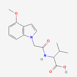 molecular formula C16H20N2O4 B5944913 N-[(4-methoxy-1H-indol-1-yl)acetyl]valine 