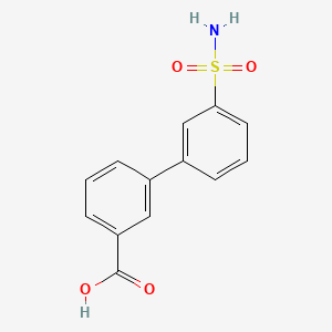 molecular formula C13H11NO4S B594493 3'-磺酰基联苯-3-羧酸 CAS No. 1215206-05-5