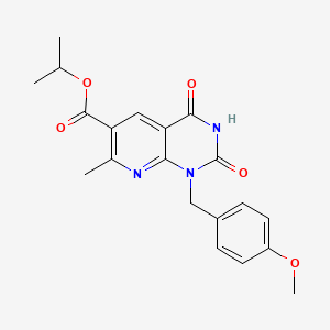 molecular formula C20H21N3O5 B5944940 PROPAN-2-YL 1-[(4-METHOXYPHENYL)METHYL]-7-METHYL-2,4-DIOXO-1H,2H,3H,4H-PYRIDO[2,3-D]PYRIMIDINE-6-CARBOXYLATE 