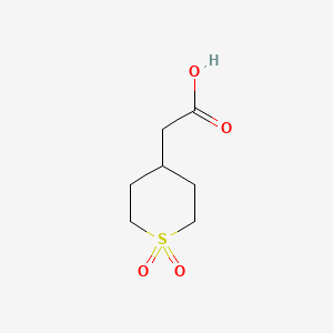 molecular formula C7H12O4S B594501 (1,1-二氧化四氢-2H-噻吩-4-基)乙酸 CAS No. 1224869-02-6
