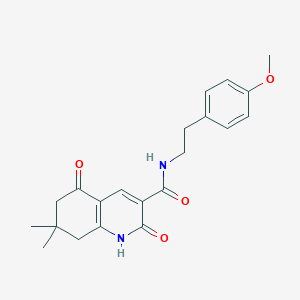 molecular formula C21H24N2O4 B5945034 N-[2-(4-methoxyphenyl)ethyl]-7,7-dimethyl-2,5-dioxo-6,8-dihydro-1H-quinoline-3-carboxamide 