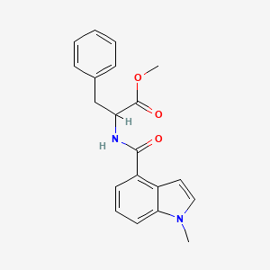 molecular formula C20H20N2O3 B5945041 methyl N-[(1-methyl-1H-indol-4-yl)carbonyl]phenylalaninate 