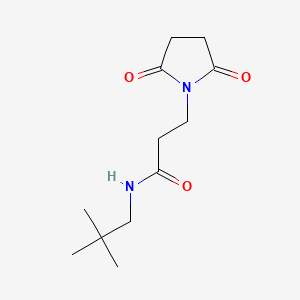 molecular formula C12H20N2O3 B5945055 N-(2,2-dimethylpropyl)-3-(2,5-dioxo-1-pyrrolidinyl)propanamide 